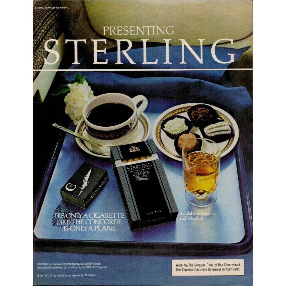 1984 Sterling Special Blend Cigarettes Vintage Print Ad (L8)